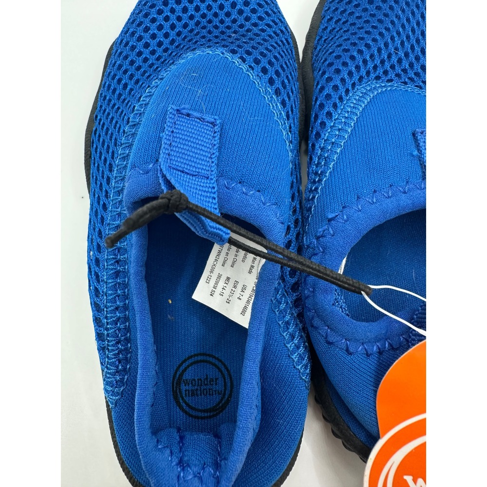 Wonder Nation Blue Kids Water Shoes Aqua Size 7-8 Toddler‎ Beach Pool Shoes - Picture 4 of 6